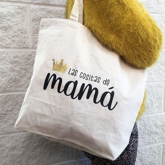 bolsa de algodón orgánico para que toda mamá lleve sus cositas un regalo ideal