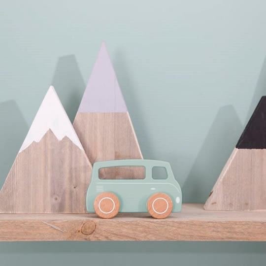 juguete camioneta de madera mint para niños a partir de 12 meses