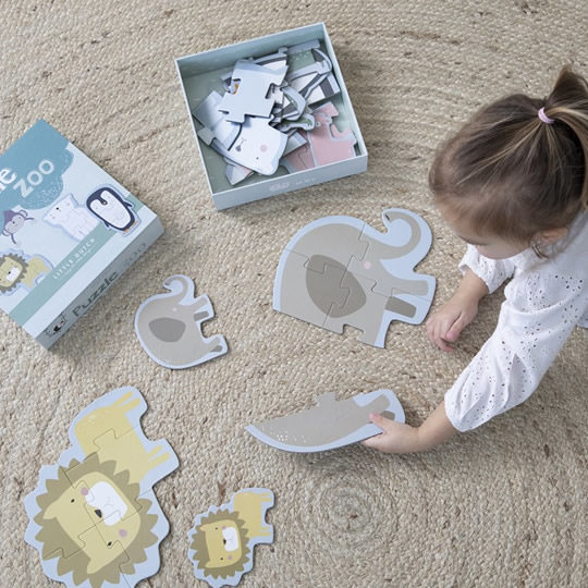 puzzle de animales de piezas grandes para el inicio al puzzle de los niños y su desarrollo motriz
